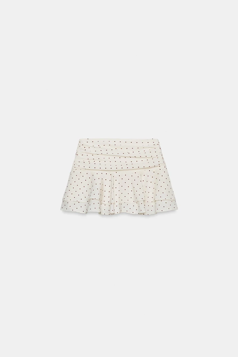 RUFFLED POLKA DOT SKORT