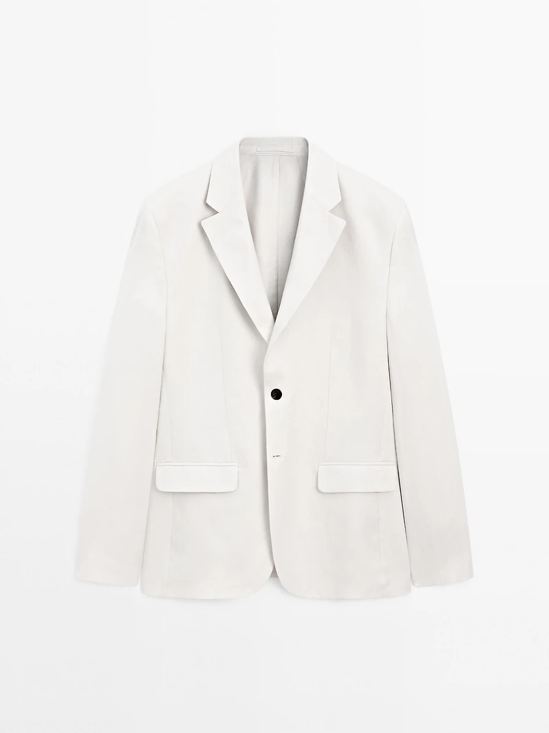 100% linen suit blazer