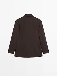 Blazer with pockets and lapel collar