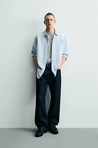 CHEMISE DENIM LIN/COTON