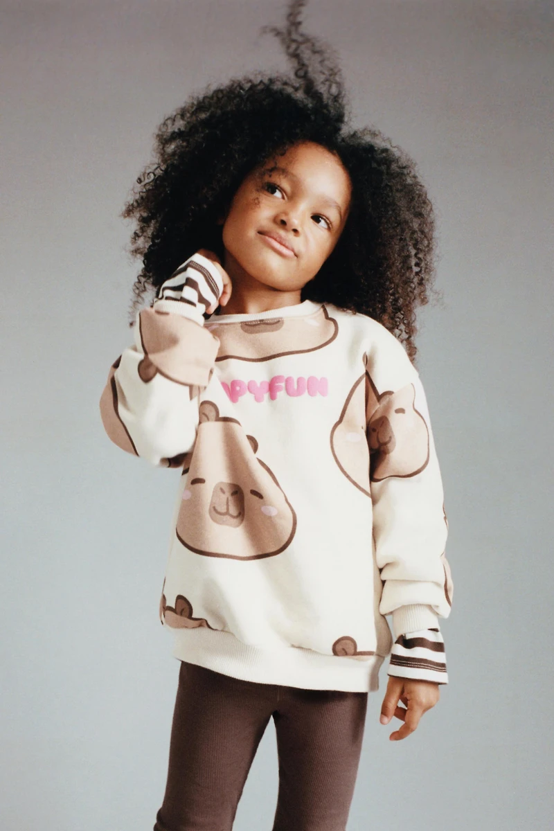 CAPYBARA CAPYFUN © RIB SWEATSHIRT AND LEGGING SET
