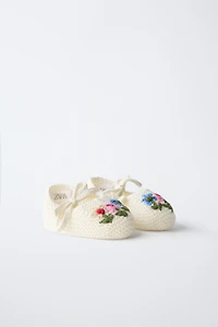 EMBROIDERED FLORAL BOOTIES