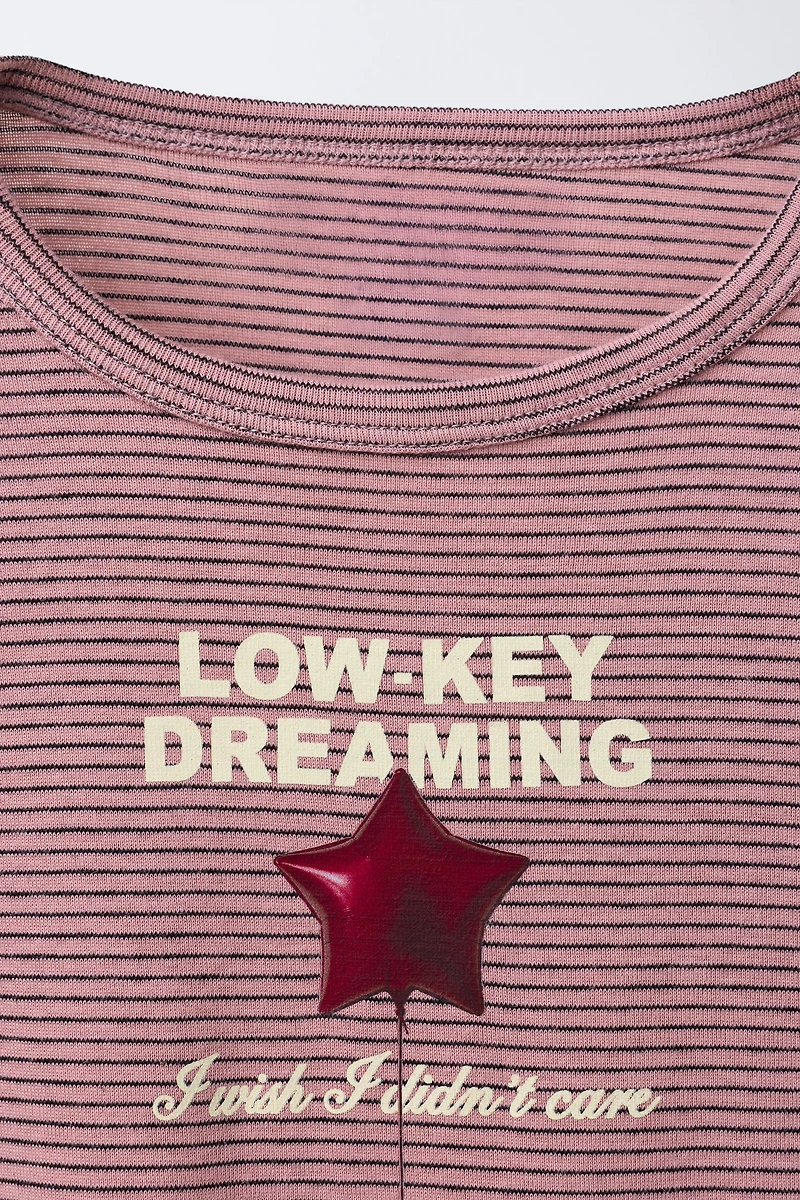 STRIPED PRINT T-SHIRT