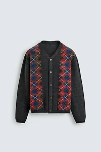 GILET JACQUARD À LOSANGES