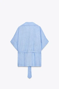 LINEN SAFARI SHIRT