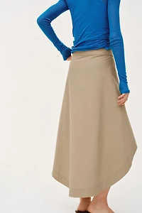 ASYMMETRIC MIDI SKIRT