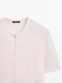 Cardigan en maille à manches courtes