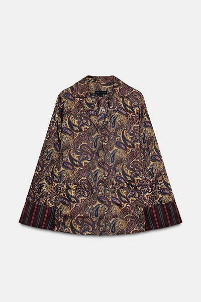 PAISLEY PAJAMA SHIRT ZW COLLECTION