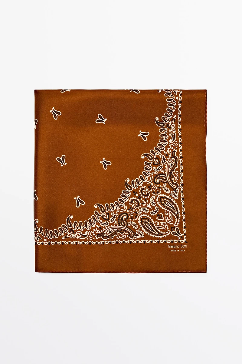 Paisley print scarf