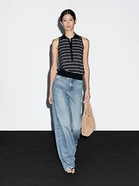 100% cotton polo shirt with striped details