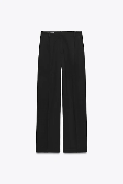 WIDE LEG PLEATED PANTS