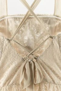 EMBROIDERED LACE COMBINATION TOP