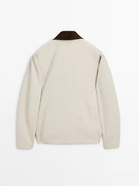 100% cotton jacket with collar detail