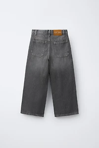 SEAMED WIDE LEG JEANS