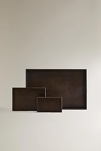 WOODEN BATHROOM TRAY