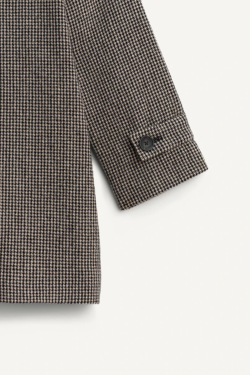 LIMITED EDITION WOOL BLEND HOUNDSTOOTH COAT