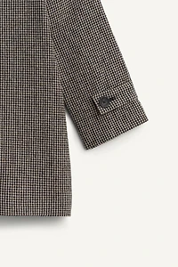 LIMITED EDITION WOOL BLEND HOUNDSTOOTH COAT