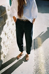 Z1975 BRAIDED BELT CHINO DENIM PANTS