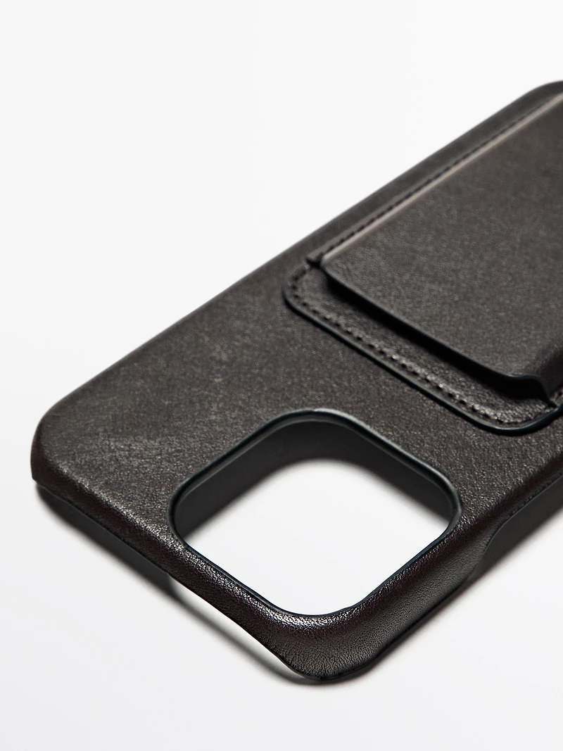 Coque iPhone Pro Max en cuir nappa