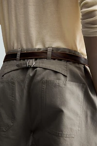 RELAXED FIT BELT LOOP PANTS