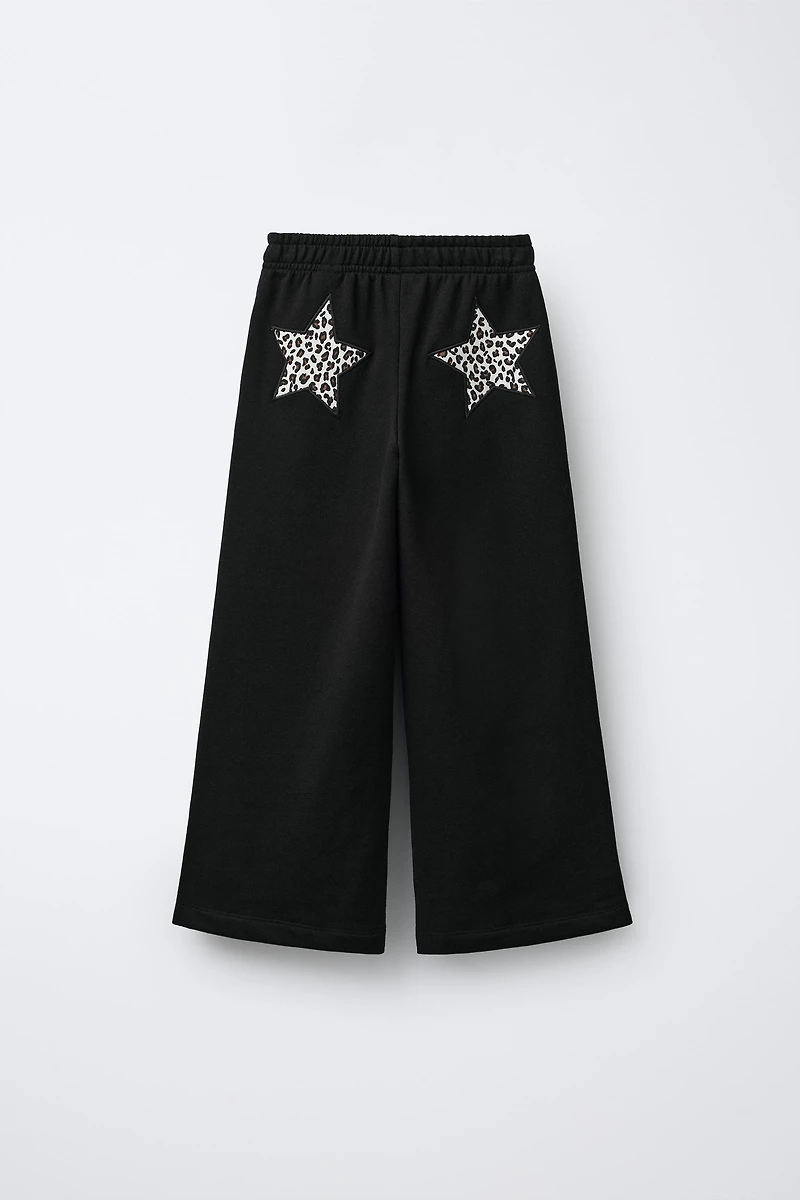 STAR WIDE LEG FLEECE PANTS