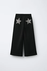 STAR WIDE LEG FLEECE PANTS