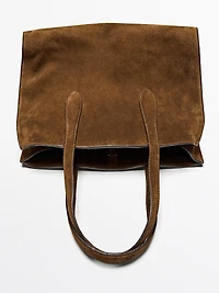 Split suede medium icon bag