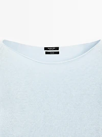 Pull col bateau 100 % lin