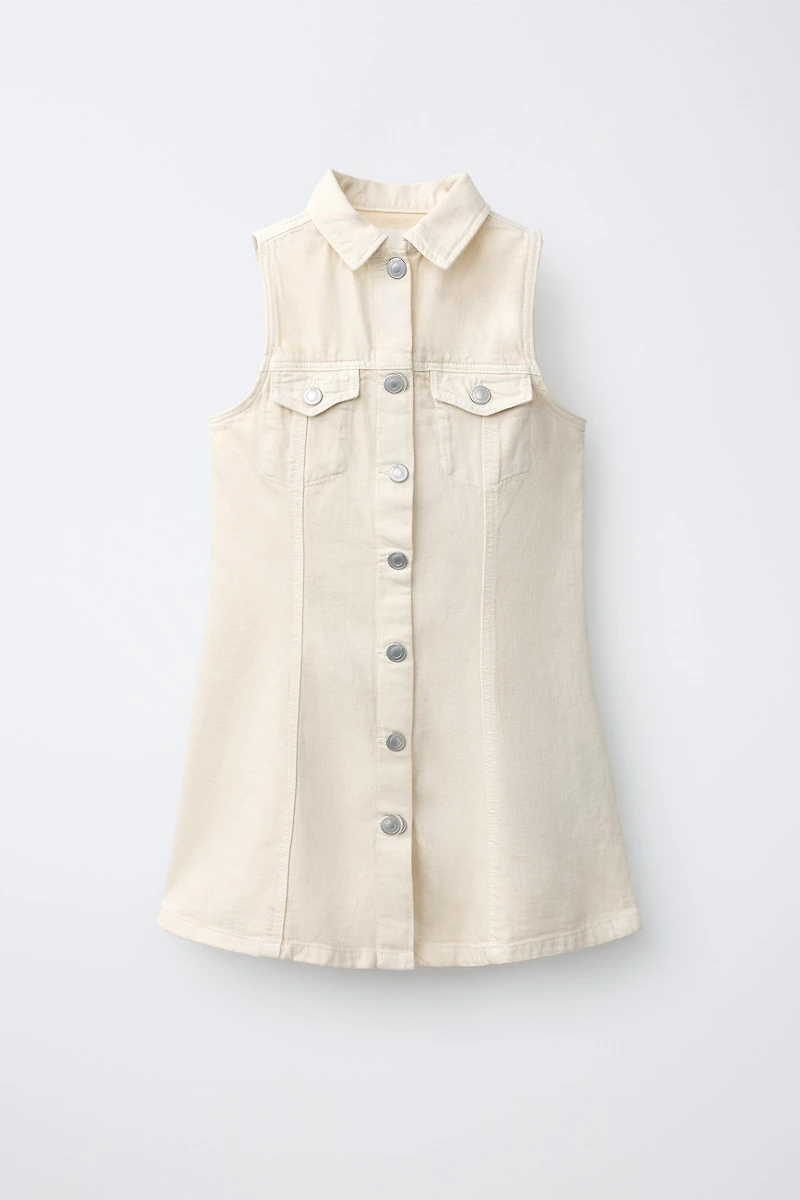 BUTTON-UP DENIM DRESS