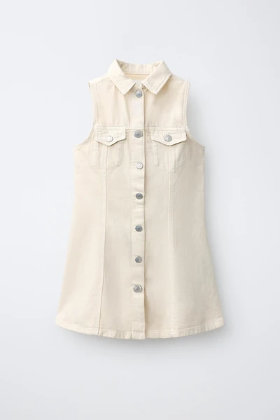 BUTTON-UP DENIM DRESS