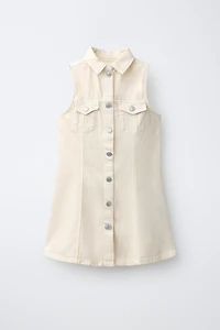 BUTTON-UP DENIM DRESS