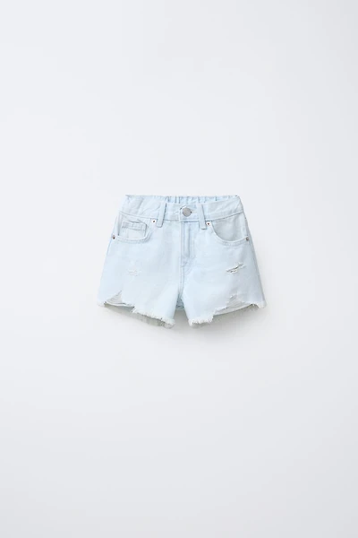 BERMUDA EN DENIM DÉCHIR
