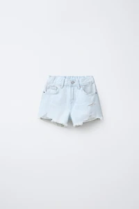 BERMUDA EN DENIM DÉCHIR
