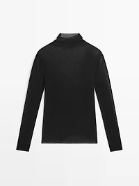 T-shirt manches longues semi-transparent