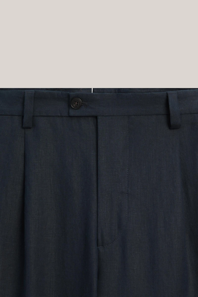Pantalon à pinces total look lin - LIMITED EDITION