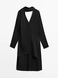 V-neckline blouse with tie detail - STUDIO