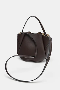 STITCHED MINI BUCKET BAG