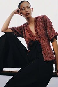 TOP PÉPLUM EFFRANGÉ ZW COLLECTION