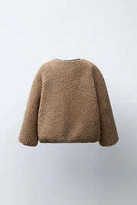 PATCHWORK FLEECE JACKET WITH FLOWERS