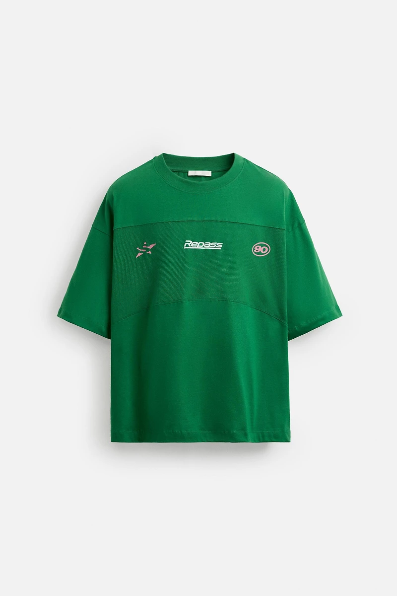 T-SHIRT BANDE RÉSILLE