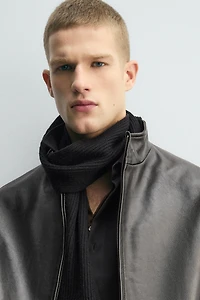 RELAXED FIT LEATHER JACKET