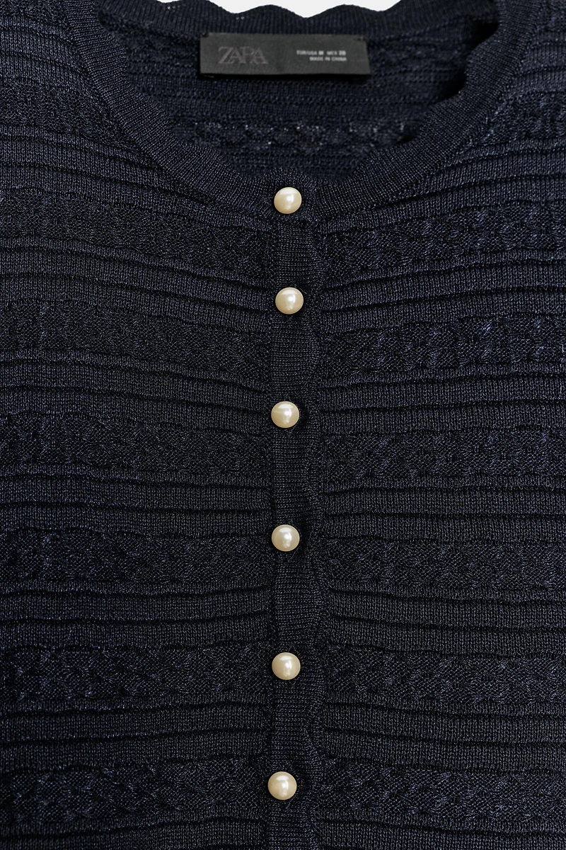 PEARL BUTTON CARDIGAN