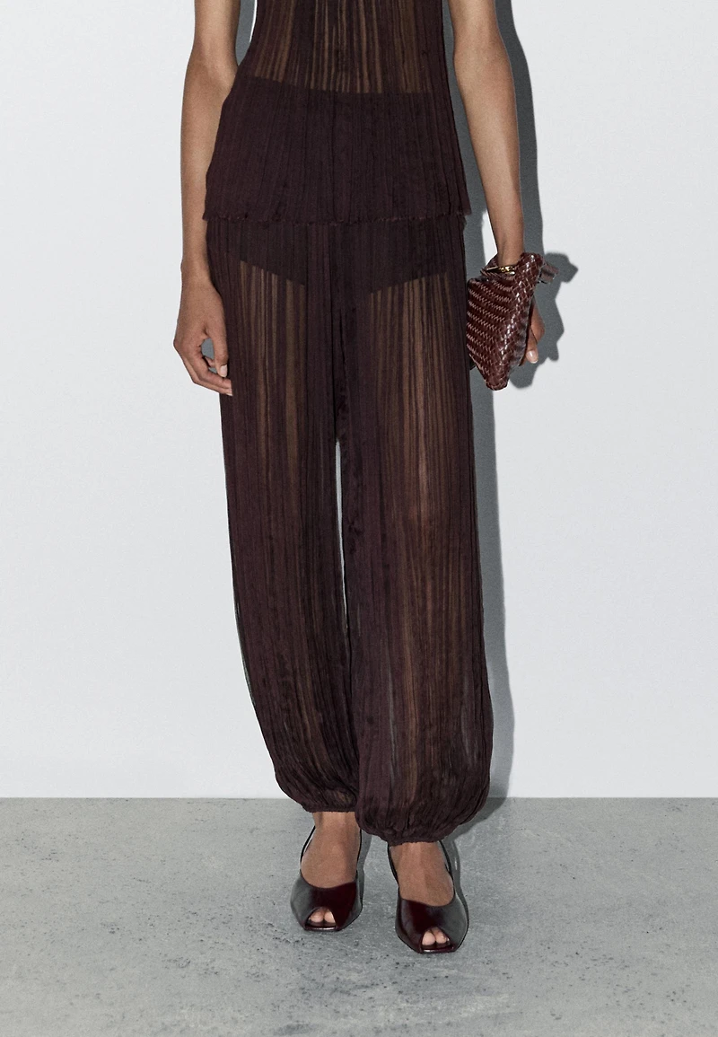 Flowing pleated sarouel trousers - STUDIO