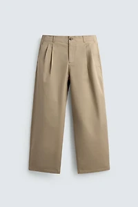 PLEATED WIDE FIT PANTS