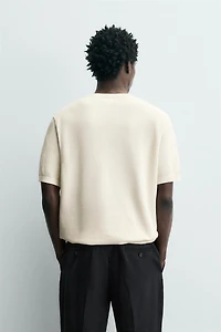 T-SHIRT EN MAILLE COUPE DÉCONTRACTÉE