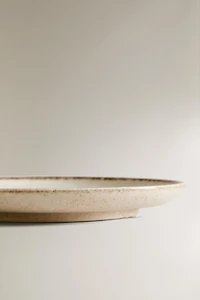 PORCELAIN SIDE PLATE WITH ANTIQUE FINISH RIM