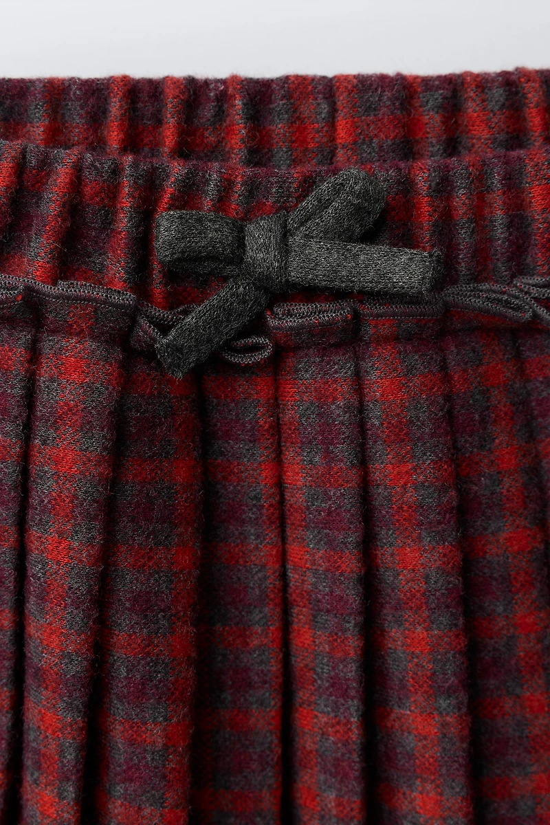 PLAID PLEATED SKORT
