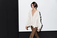 Flowing blouse with ruffles