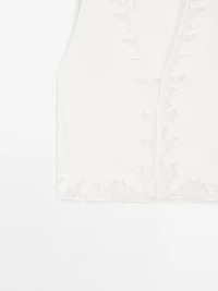 Flowing blouse with lace detail