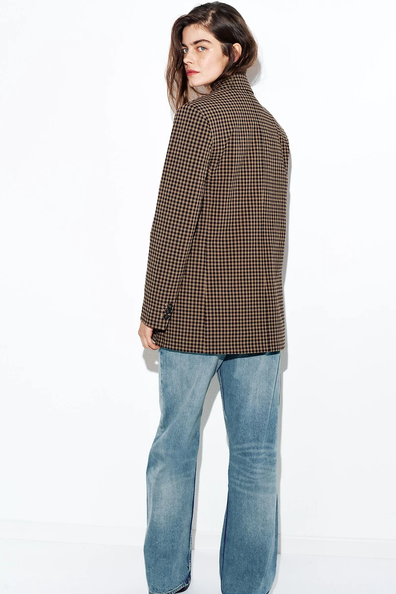 VESTE OVERSIZE À CARREAUX VICHY